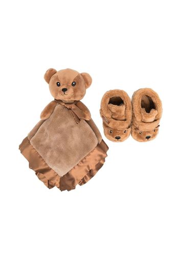 UGG Kids Bixbee and Lovey Bear slipper set - Marrone