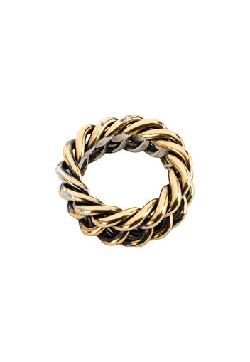 Ugo Cacciatori Anello Interlocking - GOLD+SILVER ARG: 20GRS