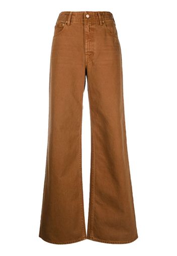 Ulla Johnson high-rise wide-leg jeans - Marrone