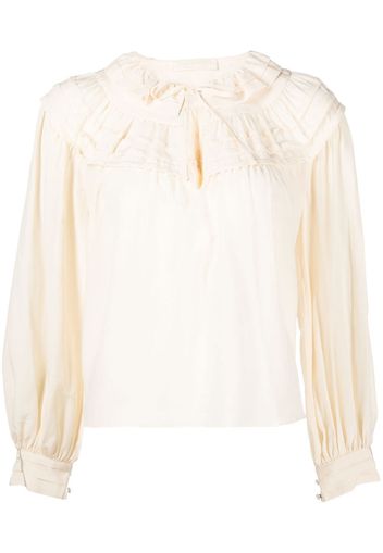 Ulla Johnson Aria ruffled silk blouse - Bianco