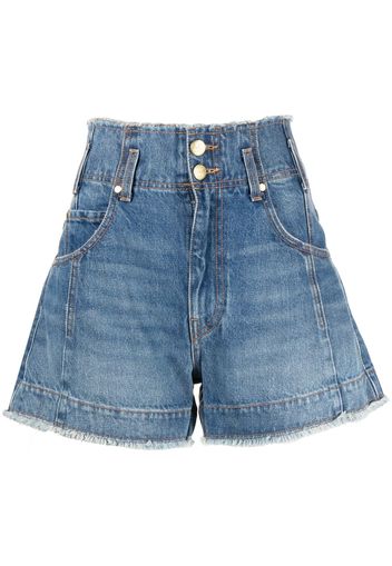 Ulla Johnson Shorts denim a vita alta - Blu