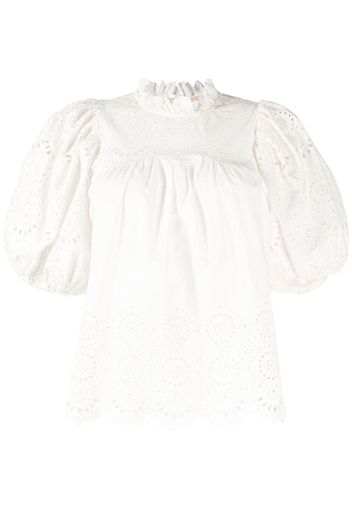 Ulla Johnson Blusa con maniche a palloncino - Bianco