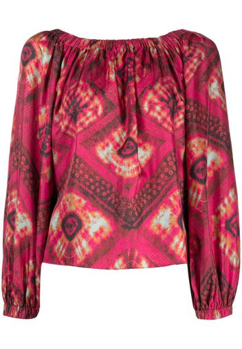 Ulla Johnson Nadya off-shoulder silk blouse - Rosa