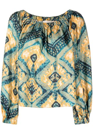 Ulla Johnson Nadya constellation-print silk blouse - Blu