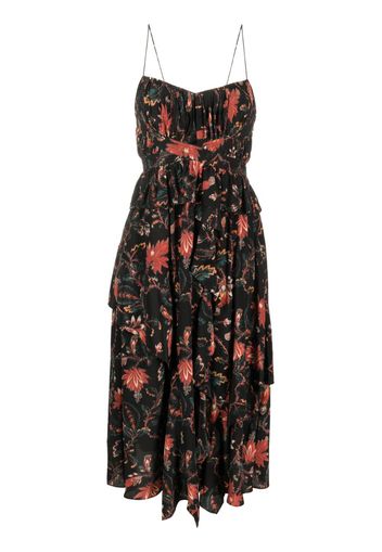 Ulla Johnson Renata Obsidian-print silk dress - Nero