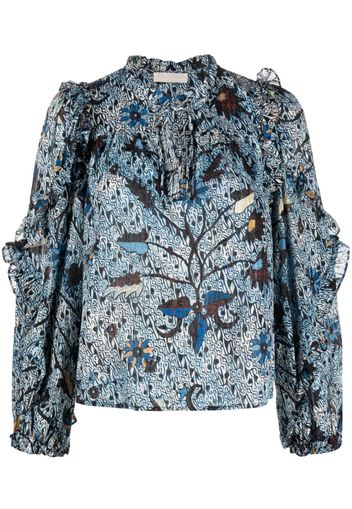 Ulla Johnson Manet floral-print blouse - Blu