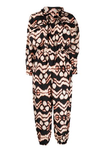 Ulla Johnson Aida graphic-print jumpsuit - Nero