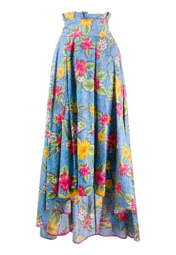 floral print maxi skirt