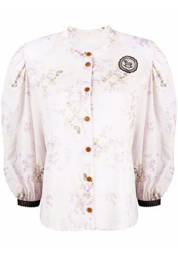 Ulyana Sergeenko Camicia a fiori - Rosa