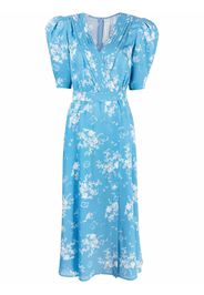 Ulyana Sergeenko floral-print midi dress - Blu