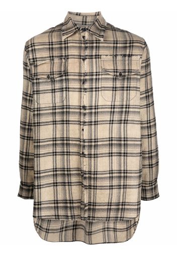 Uma Wang oversized check shirt - Toni neutri