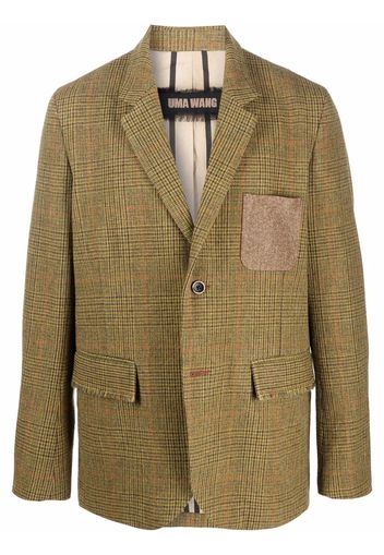 Uma Wang checked wool blazer - Giallo