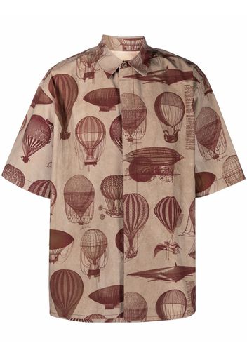 Uma Wang graphic-print short-sleeved shirt - Grigio