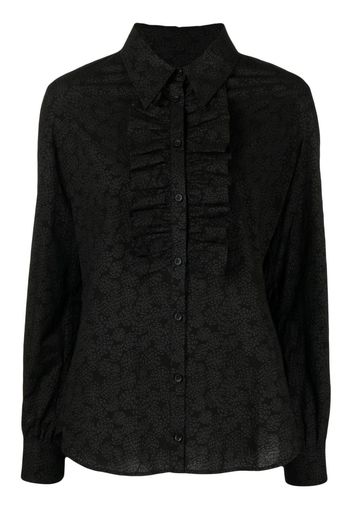 Uma Wang ruffled long-sleeve shirt - Nero