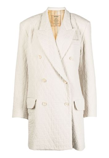 Uma Wang double-breasted tailored coat - Toni neutri