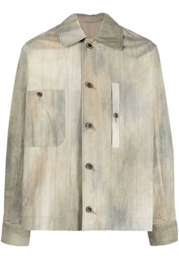 Uma Wang faded-effect long-sleeve shirt - Toni neutri