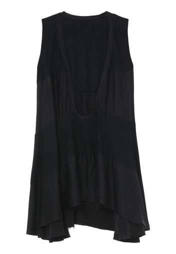 Uma Wang panelled flared sleeveless top - Nero