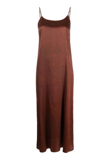 Uma Wang slip-on silk midi dress - Rosso