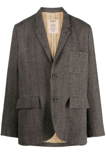 Uma Wang herringbone-pattern single-breasted blazer - Toni neutri