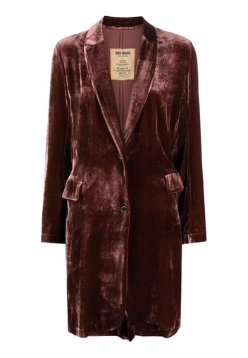 Uma Wang velvet single-breasted coat - Rosso