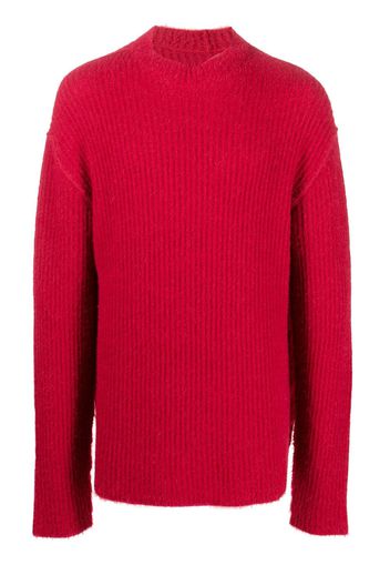 Uma Wang ribbed brushed-effect jumper - Rosso