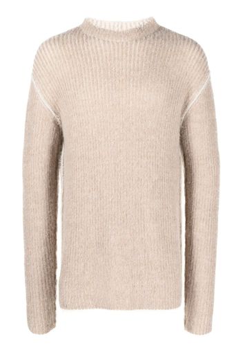 Uma Wang textured-finish crew-neck jumper - Toni neutri