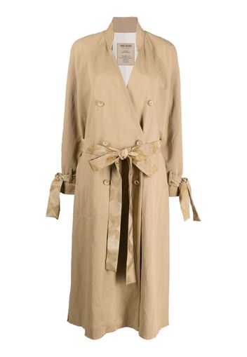 Uma Wang Caleb patterned-jacquard trench coat - Toni neutri