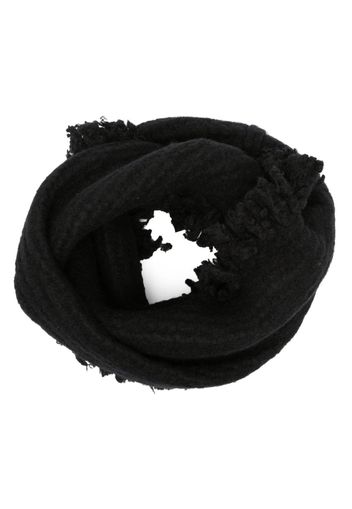 Uma Wang frayed-edge virgin-wool scarf - Nero