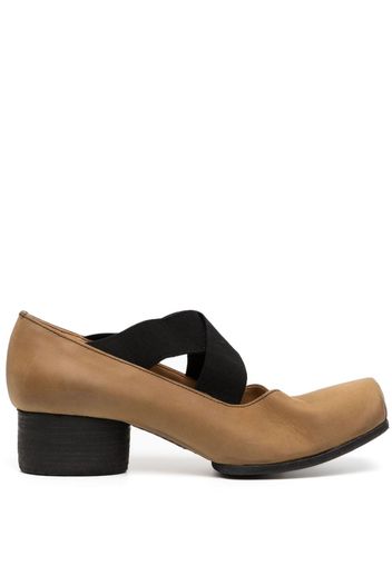 Uma Wang Ballerine con punta quadrata 40mm - Marrone