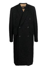 Uma Wang velvet effect double breasted coat - Nero