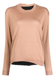 Uma Wang crew-neck cotton-silk jumper - Marrone