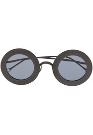 Uma Wang round frame sunglasses - Nero