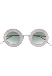Uma Wang round-frame gradient sunglasses - Argento