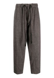 Uma Wang herringbone-pattern straight-leg trousers - Toni neutri