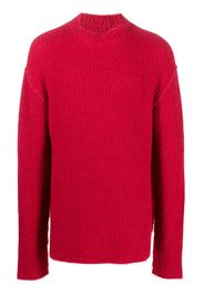 Uma Wang ribbed brushed-effect jumper - Rosso