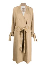 Uma Wang Caleb patterned-jacquard trench coat - Toni neutri