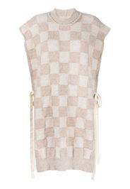 Uma Wang checkerboard-pattern knitted vest - Toni neutri