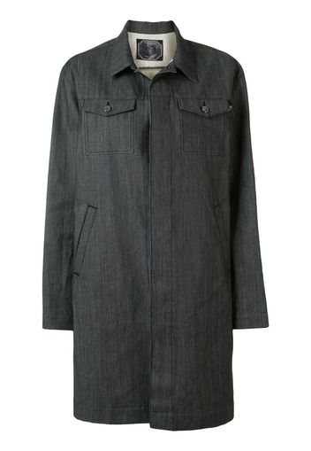 Cappotto denim monopetto