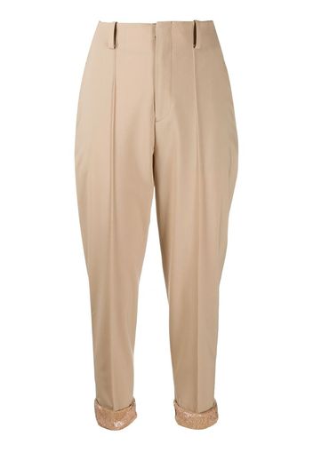 high waisted cropped trousers