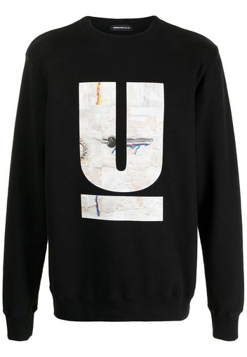 Undercover logo stitching print sweatshirt - Nero
