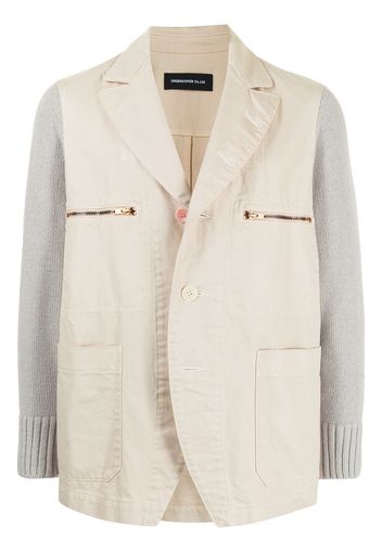 UNDERCOVER Blazer con maniche a contrasto - Bianco