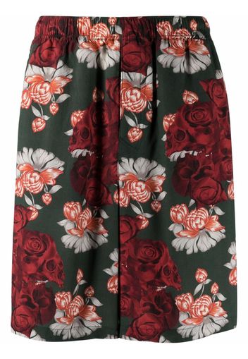 UNDERCOVER rose-print bermuda shorts - Verde