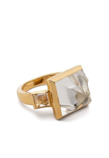 UNDERCOVER crystal-embellished ring - Oro