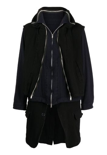 UNDERCOVER Cappotto con zip - Nero