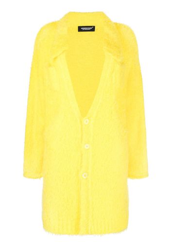 UNDERCOVER brushed knitted coat - Giallo
