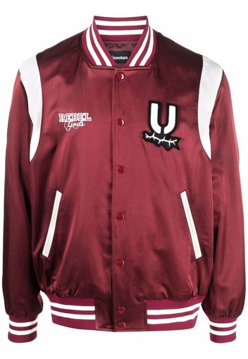 UNDERCOVER logo-patch baseball jacket - Rosso