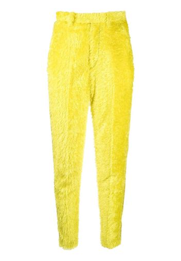 UNDERCOVER textured high-waisted trousers - Giallo