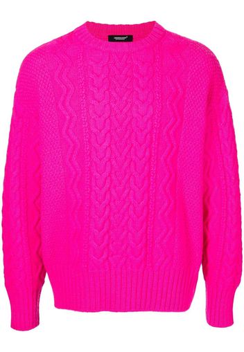 Undercover cable-knit bright knitted jumper - Rosa