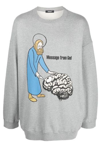 Undercover Message From God graphic sweatshirt - Grigio