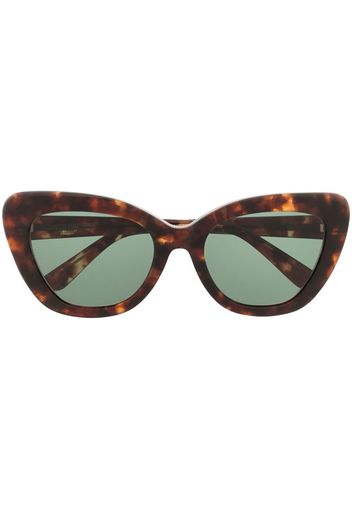 Undercover Occhiali da sole cat-eye tartarugati - Marrone